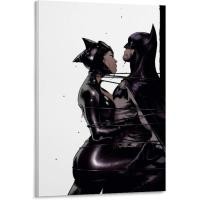 ราคา แบทแมนและแคทแมนโปสเตอร์การ์ตูนโปสเตอร์ภาพตกแต่งศิลปะบนผืนผ้าใบสำหรับติดกำแพงห้องนั่งเล่นโปสเตอร์ภาพวาดตกแต่งห้องนอนโปสเตอร์ที่ไม่ซ้ำกัน16x24inch40x60cm (23033399370)