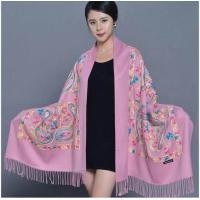 ราคา A Flexible ผู้หญิงสีดำเย็บปักถักร้อย Pashmina ผ้าพันคอแคชเมียร์ Warmtassels ผ้าพันคอ Oversize ผ้าคลุมไหล่แฟชั่นผ้าคลุมไหล่ผ้าพันคอ WS1217 (16125606540)