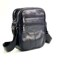 ราคา Chinatown Leather กระเป๋าสะพาย ผู้ชาย หนังแท้ ฝาน้อยหน้า แนวตั้ง ใบกระทัดรัด สีดำ (1016954544)