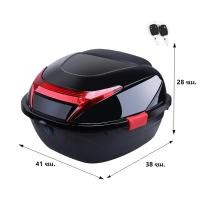 ราคา กล่องหลัง กล่องท้ายรถ กล่องเก็บของท้ายรถมอเตอร์ไซค์ สำหรับติดรถมอเตอร์ไซค์ สีดำ ความจุ 45 ลิตร แข็งแรง ทนแดดทนฝน เก็บหม (20684299803)