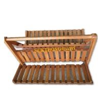 ราคา Sukthongเเพร่ ที่เก็บจาน ชั้นเก็บจาน 26 ช่อง ที่คว่ำจาน ไม้สักเเท้ พับเก็บได้พร้อมที่หิ้วพกพาสะดวก (456841872)