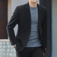 ราคา เสื้อแจ็กเก็ตสูทลําลอง ขนาดเล็ก สีเทา สไตล์เกาหลี สําหรับผู้ชายเสื้อเบลเซอร์ เสื้อสูทผู้ชาย (21284999840)