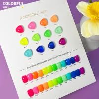 ราคา พร้อมส่ง สีทาเล็บเจล RARION12 สี RARION สีเจล นีออน 12สี แถมชาทสีฟร แถมชาทสีฟร (22287787974)