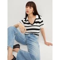ราคา Pomelo เสื้อคอวีลายทาง V Neck Stripe Top (23250470950)