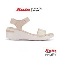 ราคา Bata บาจา Comfit รองเท้าเพื่อสุขภาพแบบรัดส้น เทคโนโลยี Naturfit สำหรับผู้หญิง รุ่น FLORIE สีครีม รหัส 6018147 (22806344208)