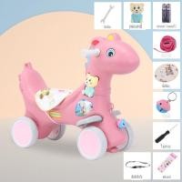 ราคา ม้าโยก2in1 ม้าโยกเด็ก รถลากม้า ของเล่นเด็ก ม้าโยก ม้าล้อเลื่อนสำหรับเด็ก 1 3ปี มีเสียงเพลง (23042607612)