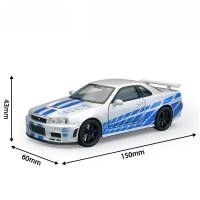 ราคา โมเดลโจม NISSAN SKYLINE GTR R34 เปิดได้หลายส่วน มีเสียง มีไฟ (22990774275)