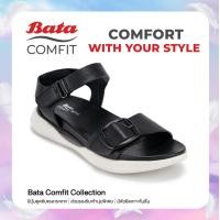 ราคา Bata บาจา Comfit รองเท้าเพื่อสุขภาพแบบรัดส้น เทคโนโลยีคุชชั่น สำหรับผู้หญิง สีดำ 6016137 สีชมพู 6015150 (22396065975)