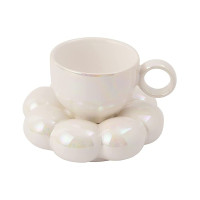 ราคา Flower Coffee Cup Saucer Set Cute Mug Saucer Set Ceramic Coffee Cup with Sunflower Saucer Latte Cups 6 7Oz (19517483066)