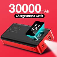 ราคา Powerbank แบตสำรอง30000mAh ชาร์จเร็ว Power Bank Fast Quick Charge ของแท้ 100 (23363405744)