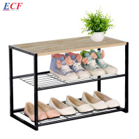 ราคา ECF Furniture ชั้นวางรองเท้า3 ชั้น รุ่น ลุช Loft สีดำ ชั้นวางของ (19456864200)