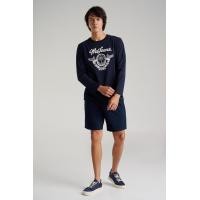 ราคา Mc jeans เสื้อยืดแขนยาวผู้ชาย คอกลม สีกรมท่า MTTZ795 (22283506477)