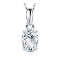 ราคา JewelryPalace Moissanite GRA D Color 1ct 2ct Oval S925 Sterling Silver Luxury Pendant Necklace for Woman No Chain 100 Passed The Diamond Selector (21564471941)