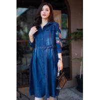 ราคา Cutie Minute Maxi Beltเดรสผ้ายีนส์เกรดพรีเมี่ยม เนื้อผ้ามีความนุ่ม ใส่สบาย ชุดยีนส์งานฟอกสวยๆ อก ฟรีไซส์ 48 (18502059608)