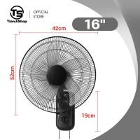 ราคา Meidee ซื้อ1แถม1 พัดลมติดผนัง16นิ้ว มีรีโมท พัดลมไฟฟ้า พัดลม16นิ้วถูกๆ ส่ายหัวได้ พัดลมครัวเรือน พัดลมติดผนังราคาถูก พัดลมผนัง 16นิ้ว (21805064111)