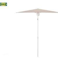 ราคา TVETO ทเวเตอ ร่มสนาม เอียงได้ เบจ เทา ขาว 180x145 ซม IKEA (22750839162)
