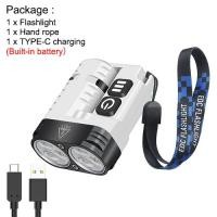 ราคา Asafee U6 EDC LED Ultra Bright Outdoor Mini Magnetic Flashlight SST20 LED Safety Work Light Portable Keychain Light 10 Light Built in Battery Rechargeable IP68 Waterproof (22353672763)