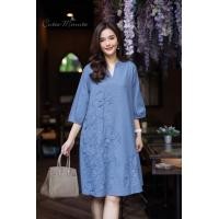 ราคา Cutie Minute อก ฟรีไซส์ 46 เดรสผ้าฝ้ายลินินเกาหลีเกรดพรีเมี่ยม เนื้อผ้าหนากำลังดี เดรสผ้าฝ้ายทรงเอ (21532462999)