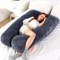 ราคา Jun Zhiyu หมอนคนท้องสําหรับคนนอนด้านข้างผ้าฝ้ายรูปตัว U อเนกประสงค์เติมสีบริสุทธิ์ตกแต่งห้องนอน (19862690225)