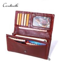 ราคา ติดต่อของหนังแท้ผู้หญิงกระเป๋ายาวหญิง C lutches กระเป๋าเงินยี่ห้อออกแบบกระเป๋าถือสำหรับโทรศัพท์มือถือผู้ถือบัตรกระเป๋าสตางค์ (717724432)