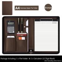 ราคา IDUF แฟ้มหนัง A4งานแฮนด์เมดแบบมีซิปสำหรับจัดเครื่องเขียนสำนักงานคลิปบอร์ดที่วางโทรศัพท์การยื่นและการนำเสนอเอกสาร (22600800645)