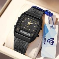 ราคา นาฬิกา SKMEI สำหรับผู้ชายนาฬิกาข้อมือแฟชั่นลำลองแบบสองชั้นนาฬิกาควอตซ์หรูหราสแตนเลสนาฬิกาข้อมือกันน้ำสำหรับผู้ชาย L1030 (23160061989)