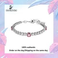 ราคา Swarovski 5666421 สร้อยข้อมือเงินสเตอร์ลิง S925 ทรงผสมเทนนิส Matrix ประดับพลอยคริสตัลสีชมพู แจกกล่องของขวัญบรรจุภัณฑ์ของแท้ (20728076343)