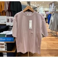 ราคา เสื้อยืดโอเวอร์ไซส์สำหรับผู้ชายเสื้อเชิ้ตทรงโคร่ง Uniqlo Airism เสื้อยืดเสื้อยืดคอกลมไซส์ S XL (19826410298)