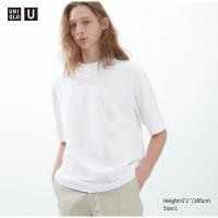 ราคา เสื้อยืดโอเวอร์ไซส์สำหรับผู้ชายเสื้อเชิ้ตทรงโคร่ง Uniqlo Airism เสื้อยืดเสื้อยืดคอกลมไซส์ S XL (19826410293)