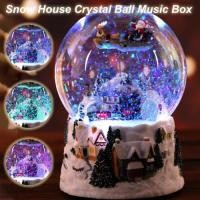 ราคา LZD Musical Snow Globe Snow Globes Glitter Water Globe Santa Claus Decoration Musical Snow Globes Decor Plays We You a Merry Christmas astounding (22581241028)
