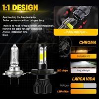 ราคา ชุดหลอดไฟหน้ารถยนต์ฮาโลเจน LED V4 6000K สีขาว แบบเปลี่ยน สําหรับ Honda Civic FD 2005 2006 2007 2008 2009 1 คู่ (20057722908)