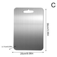 ราคา Stainless Steel Cutting Board For Kitchen Hanging Vegetable Chopping Board Board Fruit Household And Thickened Chopping Double sided F9X3 (22863376411)