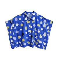 ราคา XITAO Bat Wing Sleeve Print Shirt Loose Contrast Color Casual Women Top 2024 Summer Simplicity All match Shirt ZY8826 (22121522330)