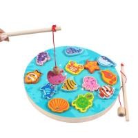 ราคา Childrens Wooden Magnetic Fishing Toy Kitten Fishing Game Wood Fishing Educational Games for Kids Gift (22053753204)