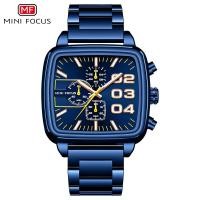 ราคา MINI FOCUS นาฬิกาผู้ชายแบรนด์มัลติฟังก์ชั่นสายเหล็กเรืองแสงควอตซ์กันน้ำ0314G (14152634438)