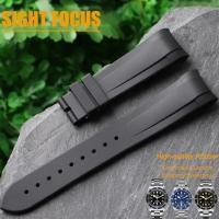 ราคา แถบนาฬิกาข้อมือยาง22มม FKM สำหรับ Tudor Black Bay GMT 1958ปลายโค้ง Tudor สายนาฬิกากันฝุ่นกันน้ำสีดำกรมท่าสีส้มแดง (21628987061)