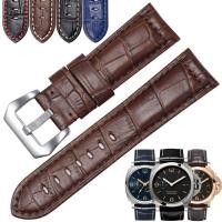 ราคา Suitable For Panerai Genuine Leather Watch Strap LUMINOR Lumino Crocodile Pattern Large Strap 22 24mm Mens Style (22452242922)