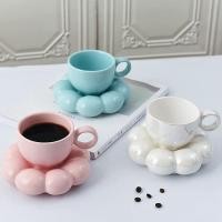 ราคา Tech Flower Coffee Cup Saucer Set Cute Mug Saucer Set Ceramic Coffee Cup with Sunflower Saucer Latte Cups 6 7Oz (22134247177)