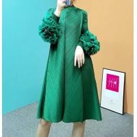 ราคา เดรสผ้ายืดคอเต่าอัดพลีท เดรสสั้น แต่งดีเทล pleats dress (21809883734)