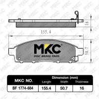 ราคา ผ้าเบรคหน้า หลัง MITSUBISHI TRITON ทุกรุ่น 2006 ON มิตซูบิชิ ไททัน ผ้าเบรค MKC ผ้าเบรคหน้า triton ผ้าเบรคหลัง triton (15075674657)