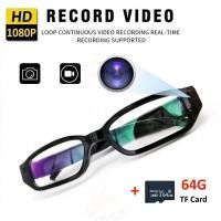ราคา 1080P HD แว่นตากล้องซ่อนกล้อง Wearable Mini Video Recorder 5MP การบันทึก Loop 1 5H อายุการใช้งานไม่มีแสงในขณะที่สนับสนุน128G กล้องซ่อน (19087526666)