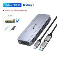 ราคา SATA SSD Enclosure M 2 ORICO 6Gbps NVMe 10Gbps Type C SSD Enclosure M Key กล่องฮาร์ดดิสก์ (23144530011)