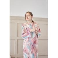 ราคา ชุดคลุมท้อง ชุดให้นม ชุดคลุมท้องทำงาน ชุดให้นมทำงาน รุ่น Minirin M40 Long sleeve with feather pleat ทำงาน (12980663716)