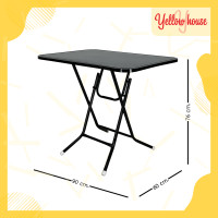 ราคา YellowHouse โต๊ะพับหน้าเหล็ก ขนาด 3ฟุต โต๊ะ โต๊ะพับ โต๊ะขายของ โต๊ะพับแม่ค้า ขาเหล็กกลมไขว้พับเก็บได (15790630537)