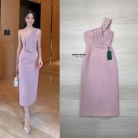 ราคา Swan เดรสออกงานสีชมพูสวยหรูไปงาน (22858078782)