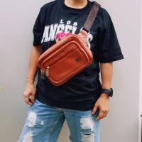 ราคา กระเป๋าคาดอก คาดเอว 2IN1 หนัง pU อย่างดี หนังกันน้ำ แบรนด์แท้ WOLWES ORIGINAL 100 งานไทย ใส่ของได้เยอะช่องซิปมากถึง 5ช่อง (14983769532)