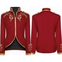 ราคา แจ็กเก็ตฮาโลวีนผู้ชายชุดคอสตูมสำหรับผู้ใหญ่วินเทจยุคกลางวินเทจปักด้วยซิปเสื้อโค้ทชุดคอสเพลย์ผู้หญิงเจ้าชายพระราชาคอตั้ง (20113296681)