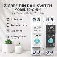 ราคา Tuya Zigbee Smart Circuit Breaker Switch 1P 16A 25A 32A 40A Smart Home รีโมทคอนลไร้สาย Zigbee Breaker Switch (23022054562)