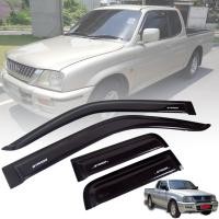 ราคา กันสาดประตู คิ้วกันสาด กันแดด กันฝน รุ่น มิตซูบิชิ สตราด้า MITSUBISHI STRADA L200 ปี 1996 2004 สีดำเงา โลโก้ขาว แค็ป 2 ประตู สินค้าพร้อมส่ง (17955478728)