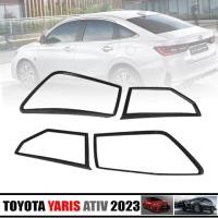 ราคา ครอบไฟท้าย ครอบกันรอยไฟท้าย รุ่น โตโยต้า ยาริส เอทีฟ TOYOTA YARIS ATIV ปี 2023 2024 สีดำด้าน 4 ชิ้น (16611956246)